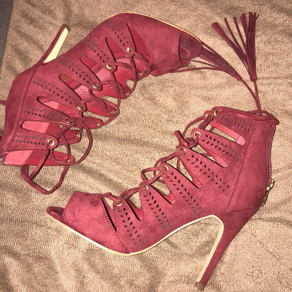 Burgundy heels